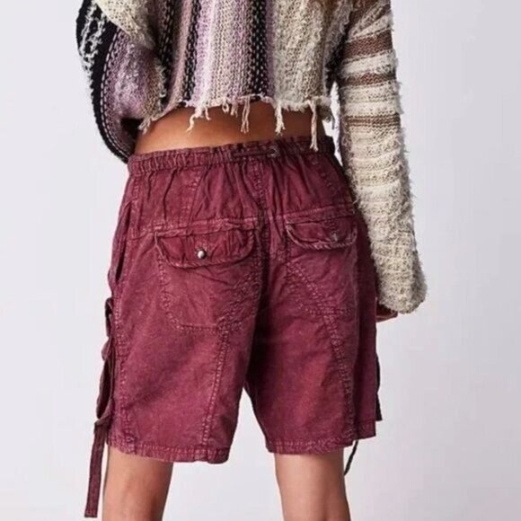 NWOT Free People Moon Bay Parachute Cargo Shorts - Picture 3 of 3